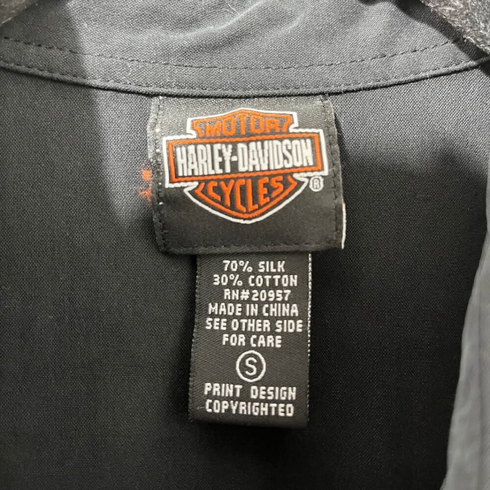 Harley-Davidson Edgy Eagle Statement Button-Down Biker Y2K Short Sleeve [size S] - Picture 11 of 11